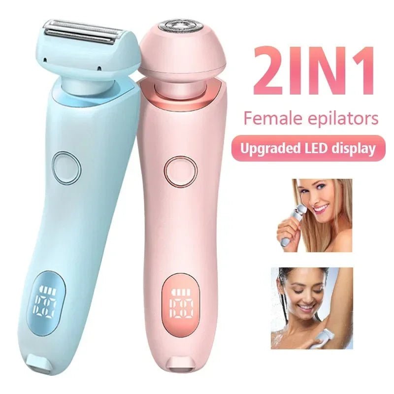 2 In 1 Hair Removal Epilator USB Rechargeable Trimmer - Urban Mart