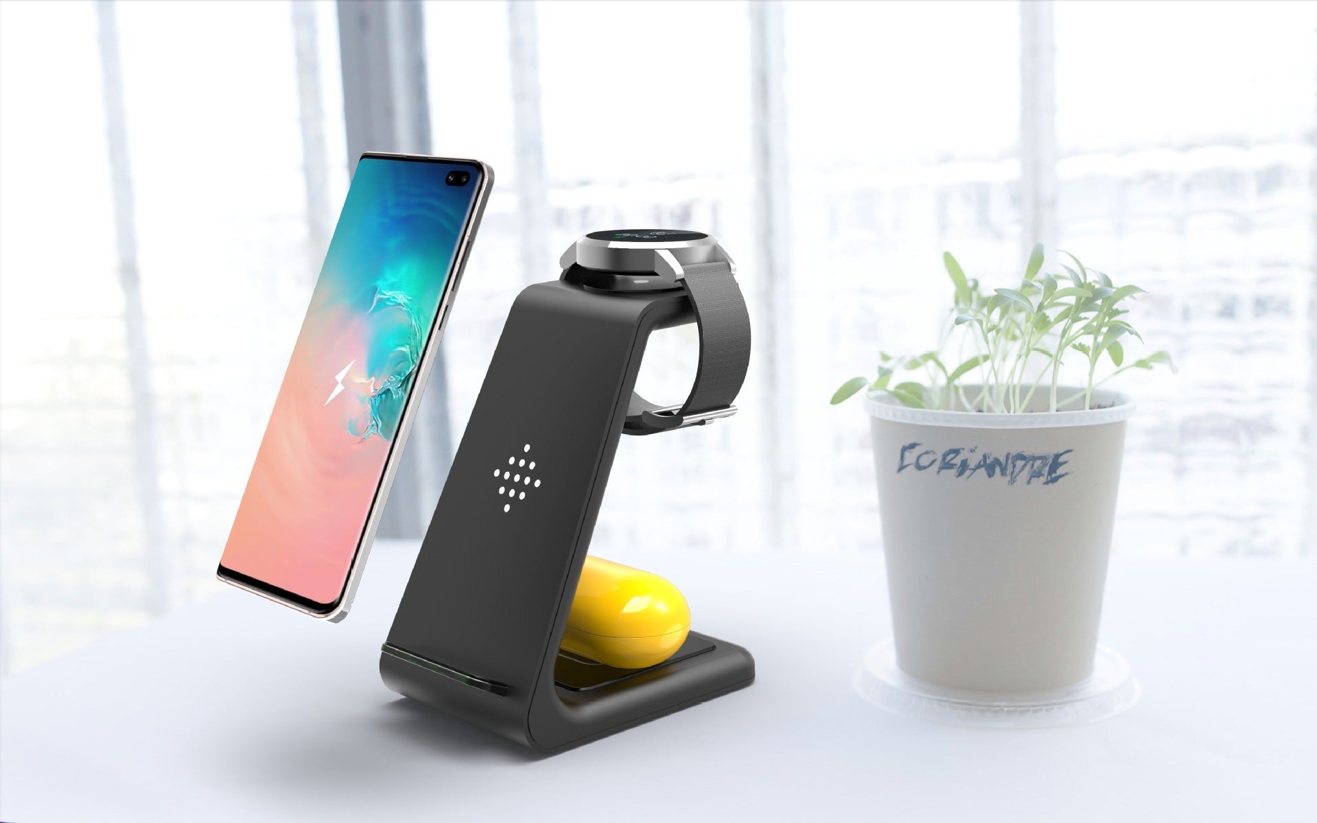 3 In 1 Fast Charging Station Wireless Charger Stand - Urban Mart