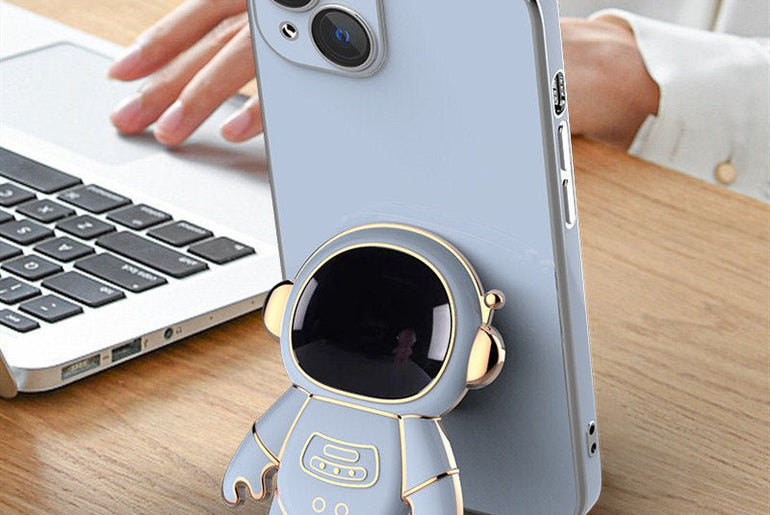 3D Astronaut Phone Case Anti - Drop Electroplating Bracket - Urban Mart