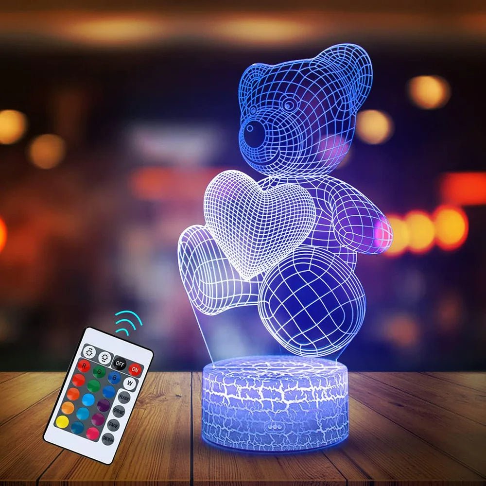 3D Lamp Acrylic USB LED Night Lights - Urban Mart