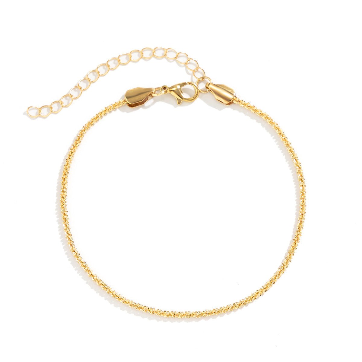 All - match Sparkling Slim Chain Metallic Anklet - Urban Mart