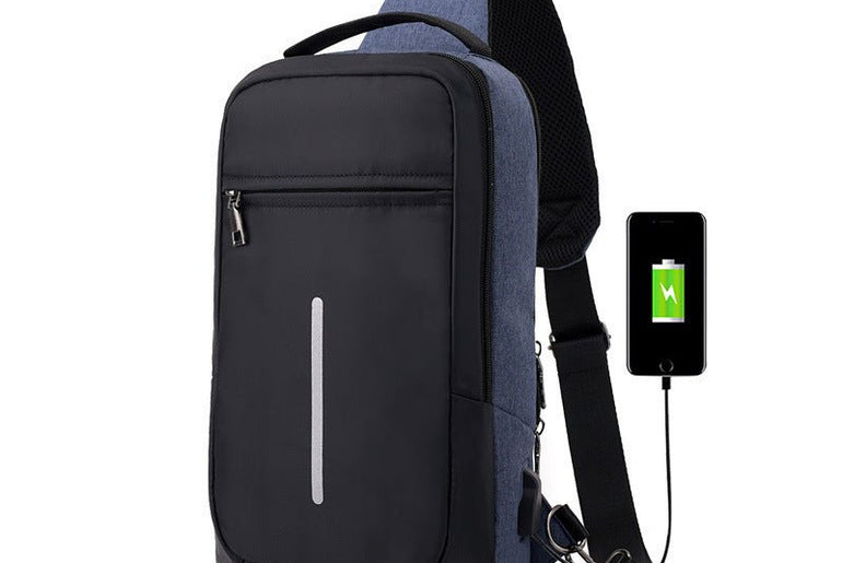 Anti - theft USB charging chest bag - Urban Mart