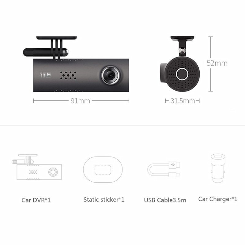 Car Dash Smart WiFi DVR 130 Degree Wireless Cam 1080P - Urban Mart