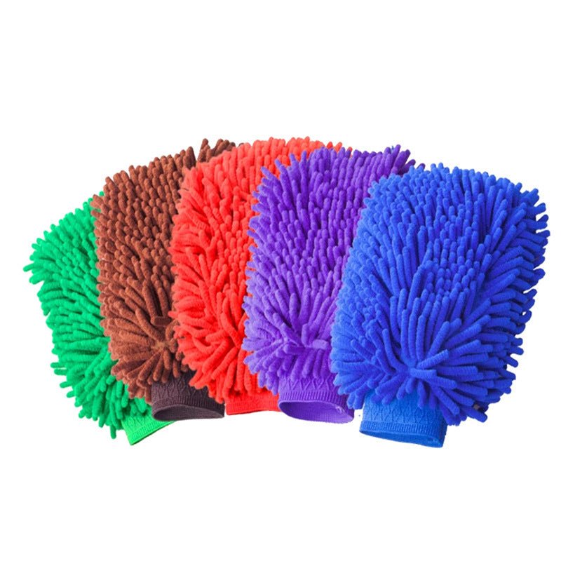 Chenille Coral Car Foaming Gloves Household Cleaning - Urban Mart