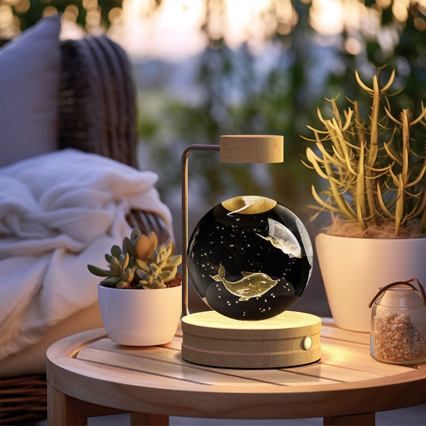 Crystal Ball Cosmic Dinosaur Indoor Night Light - Urban Mart