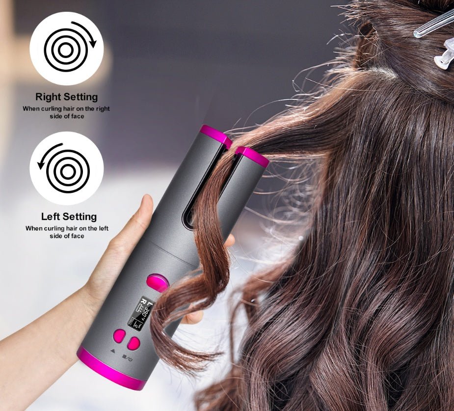 Curling Iron USB Wireless Multifunctional Charging Curler - Urban Mart