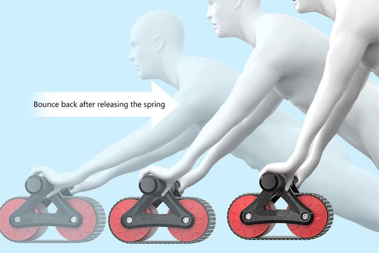 Double Wheel Abdominal Exerciser - Urban Mart