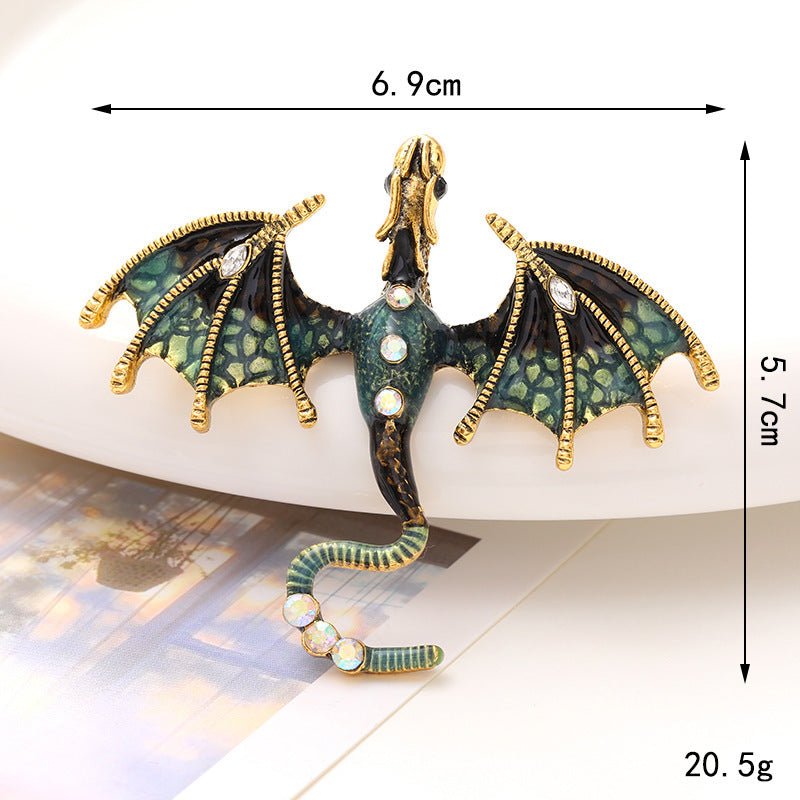 Enamel Dragon Diamond Accessories - Urban Mart