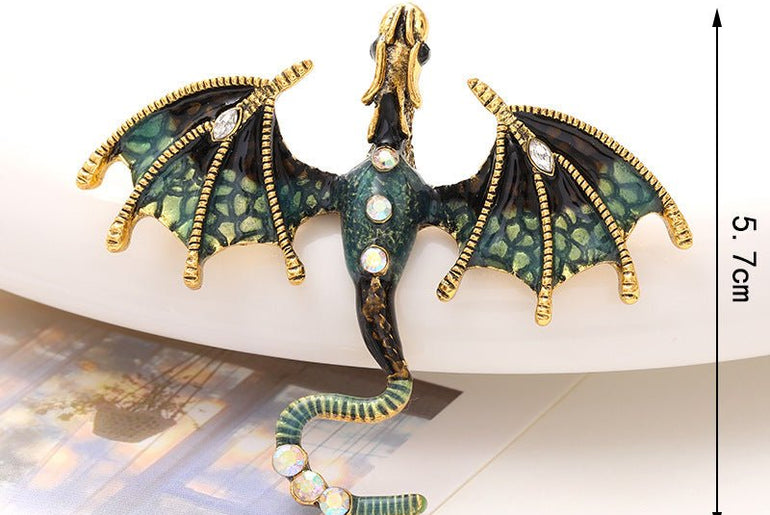 Enamel Dragon Diamond Accessories - Urban Mart