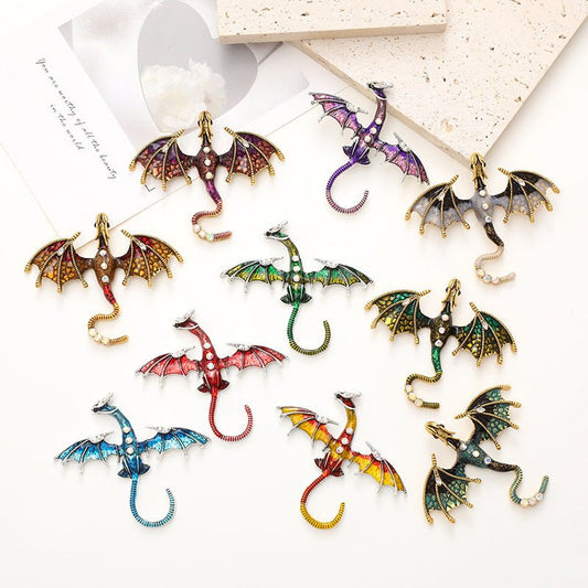 Enamel Dragon Diamond Accessories - Urban Mart