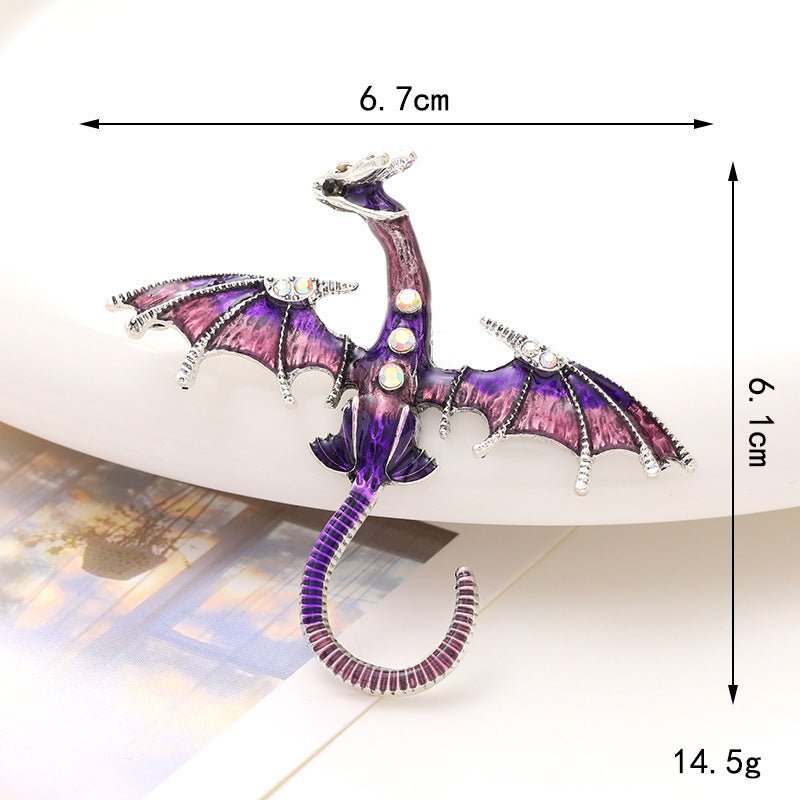 Enamel Dragon Diamond Accessories - Urban Mart