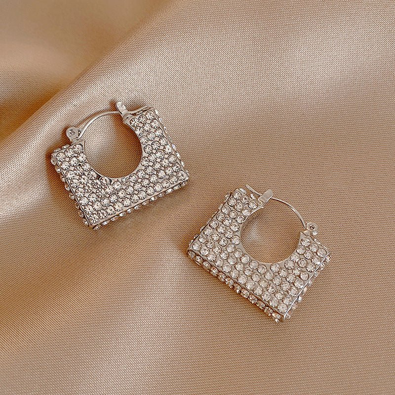 Fashion Diamond Geometric Square Earrings - Urban Mart