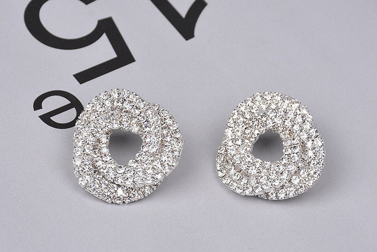 Full Diamond Round Studs - Urban Mart