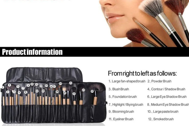 Gift Bag Of 24 Pcs Makeup Brush Sets - Urban Mart