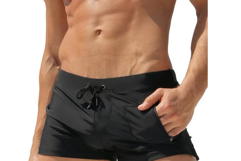 High Waist Tight Lace - up Boxers - Urban Mart