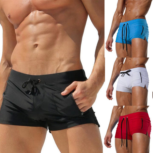 High Waist Tight Lace - up Boxers - Urban Mart