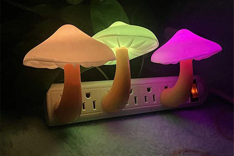 LED Night Light Mushroom Wall Socket Lamp - Urban Mart