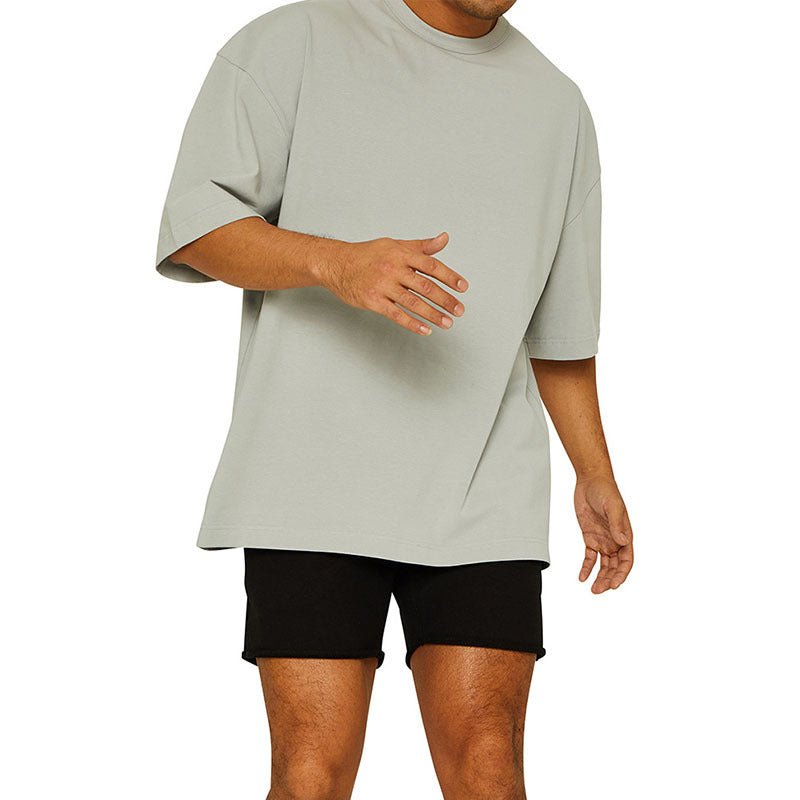 Leisure Running Loose Solid Color Short Sleeve - Urban Mart