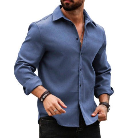 Men's Cotton And Linen Long Sleeve Printed Shirt - Urban Mart