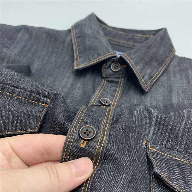 Men's Shirt Weighing Washed Overalls Denim - Urban Mart