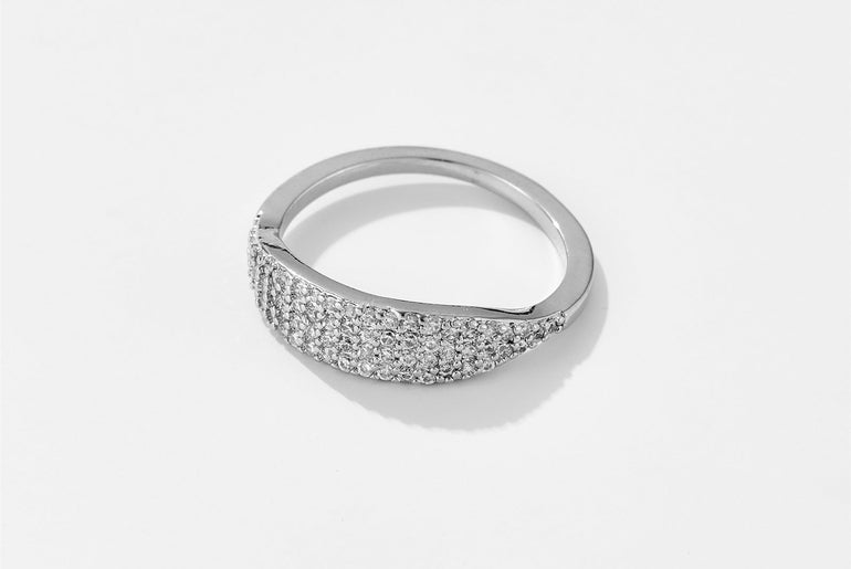 Micro Inlaid Zircon Stylish Simple And Versatile Niche Ring - Urban Mart