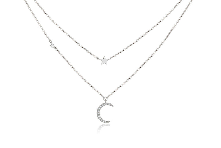 Multi - layer Twin S925 Sterling Silver Necklace - Urban Mart