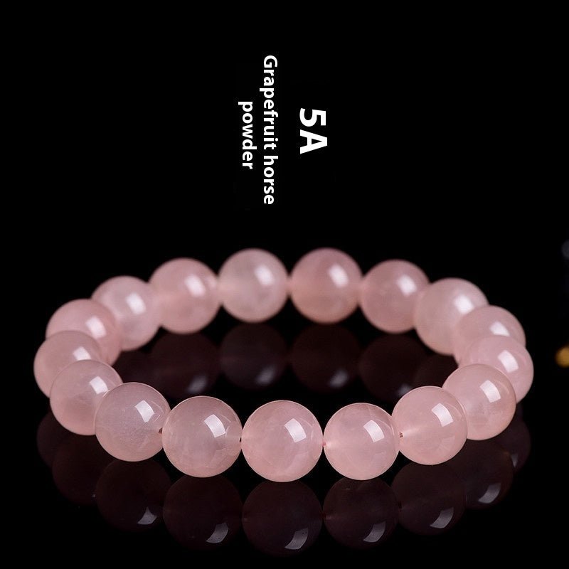 Natural 7A Grade Moisturizing Body Grapefruit Color Horse Round Beads Bracelet - Urban Mart