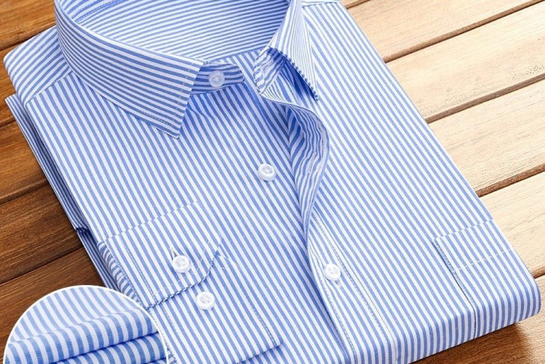 New Business Striped Spring And Autumn Men's Long - sleeved Shirt - Urban Mart