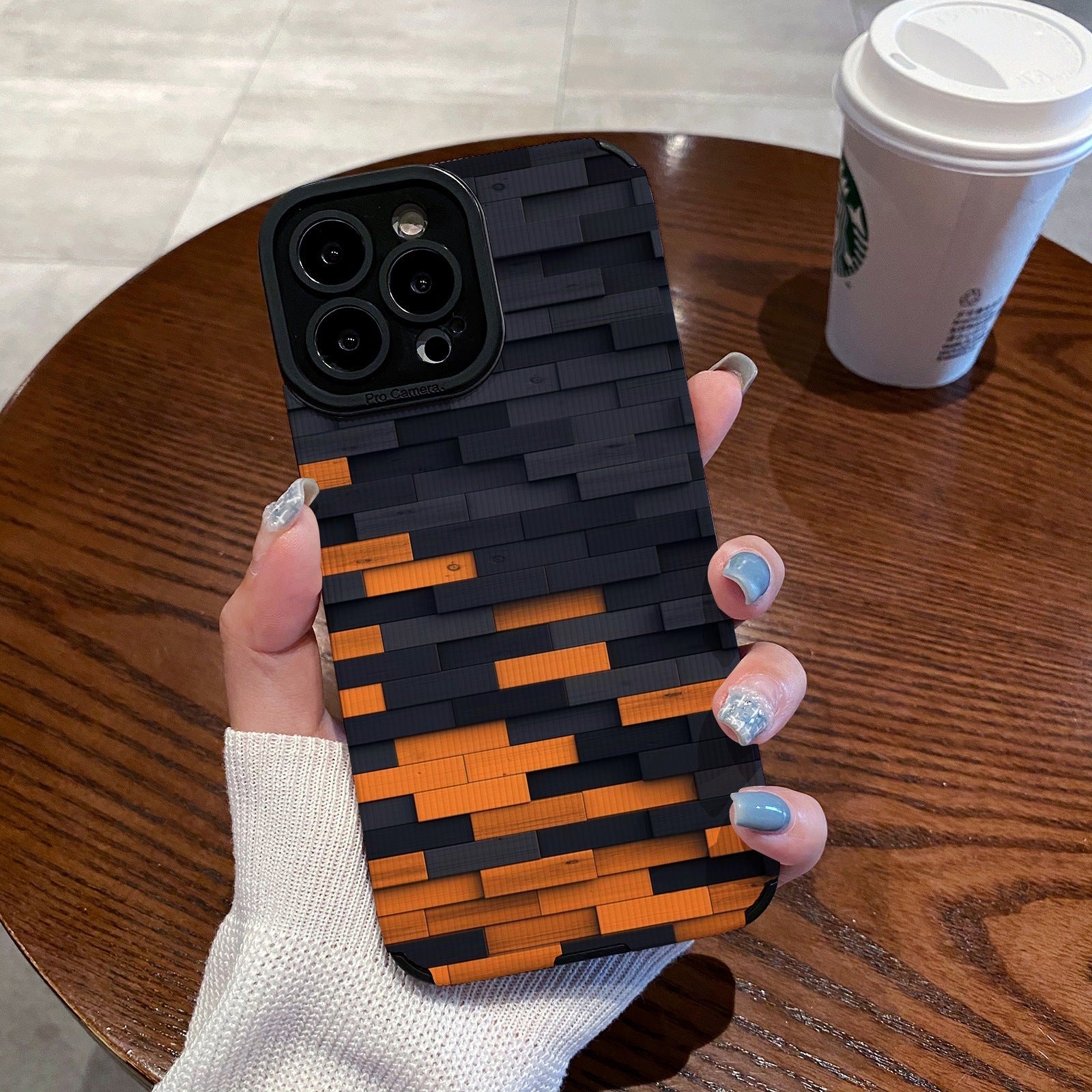 Orange Black Stitching Cartoon Phone Case - Urban Mart