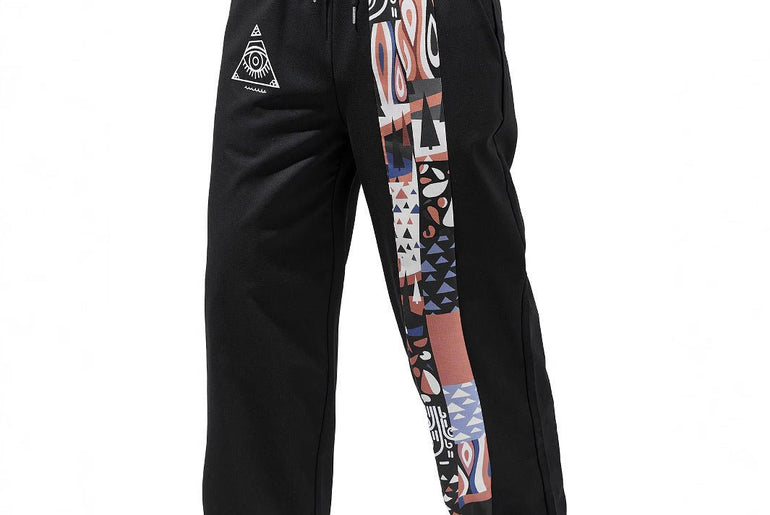 Retro Printed Loose Casual Straight Trousers - Urban Mart