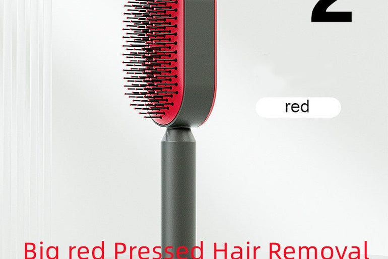 Self Cleaning Hair Brush For Women - Urban Mart