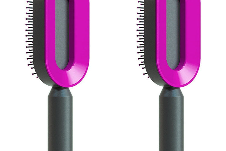 Self Cleaning Hair Brush For Women - Urban Mart