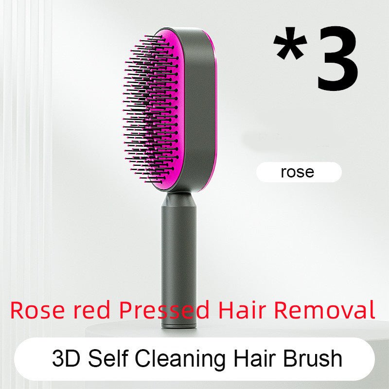 Self Cleaning Hair Brush For Women - Urban Mart