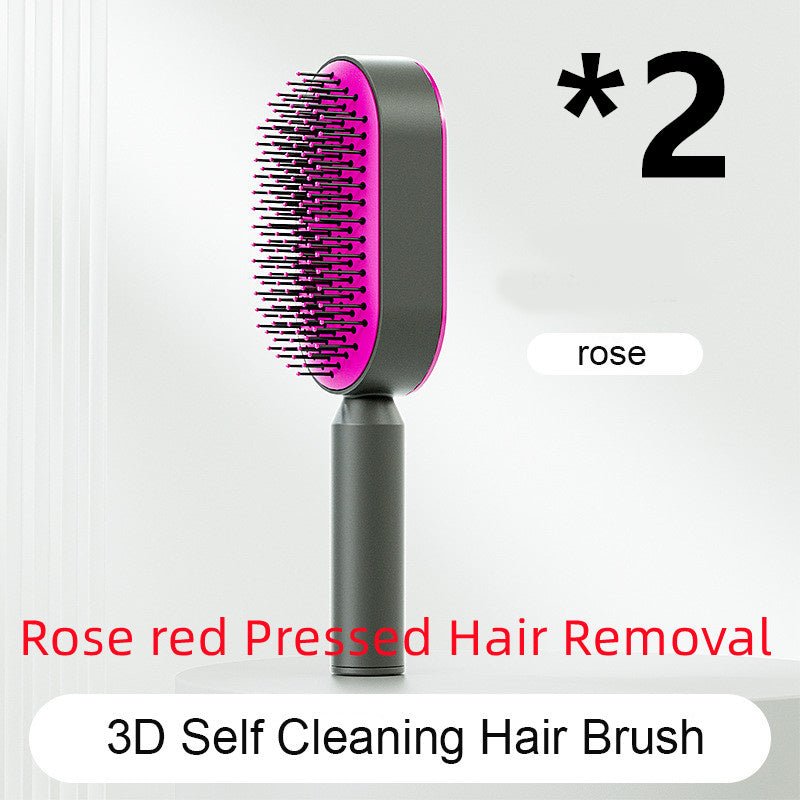 Self Cleaning Hair Brush For Women - Urban Mart