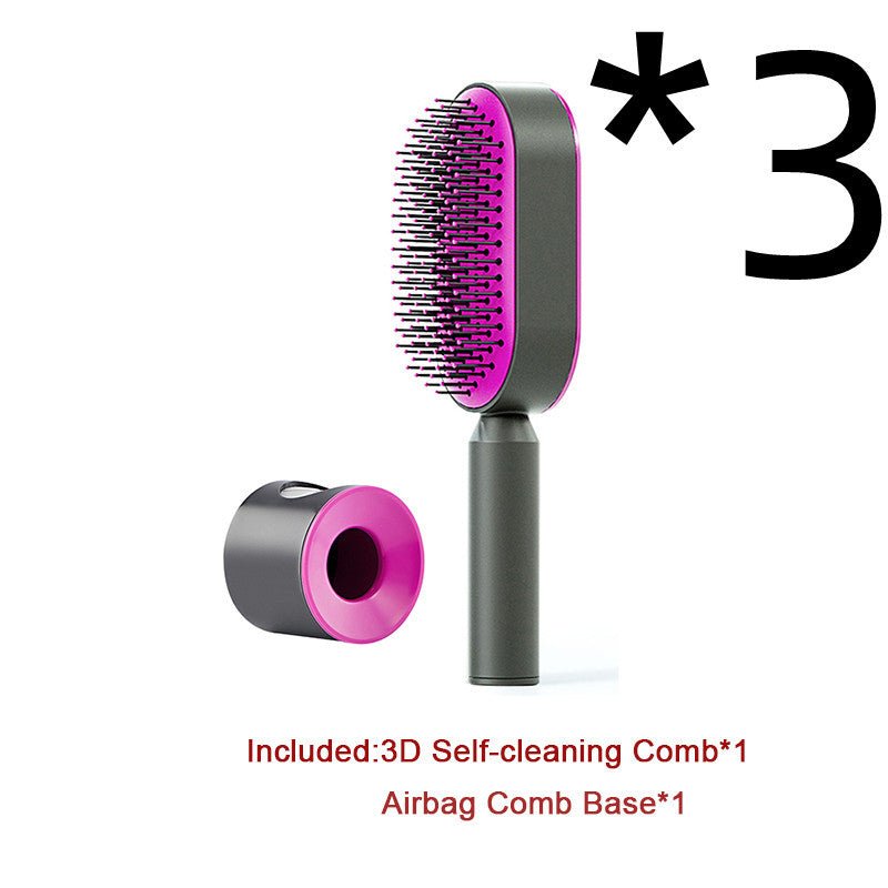 Self Cleaning Hair Brush For Women - Urban Mart