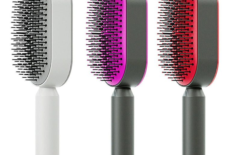 Self Cleaning Hair Brush For Women - Urban Mart