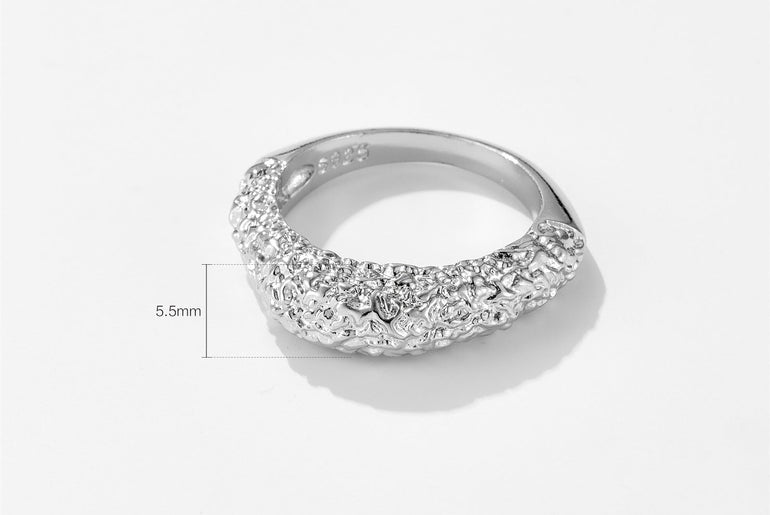 Simple Texture Sense High Sense Retro Minority Irregular Ring - Urban Mart