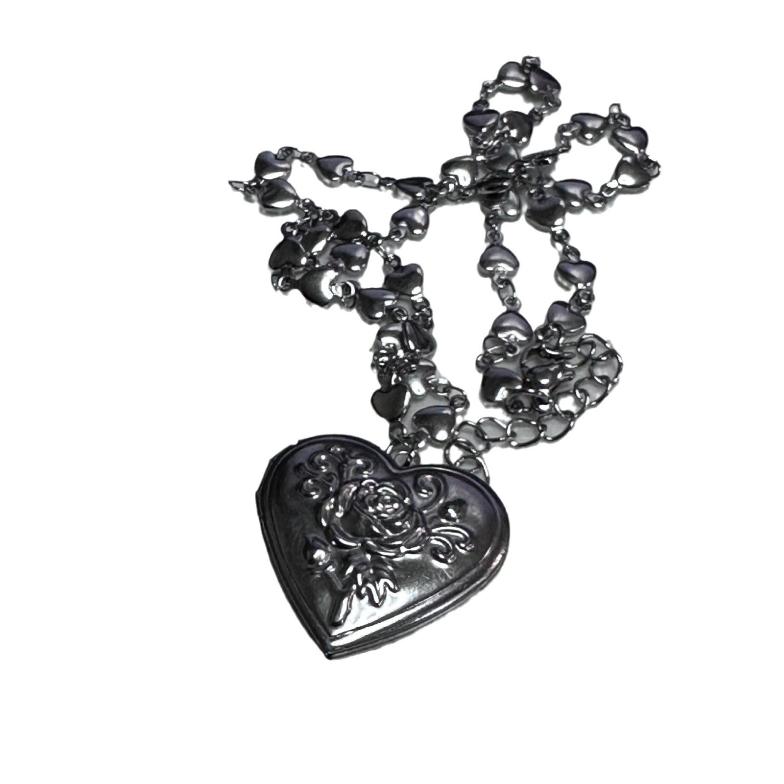 South Korea Special - interest Design Ins Heart - shaped Flip Carved Necklace - Urban Mart