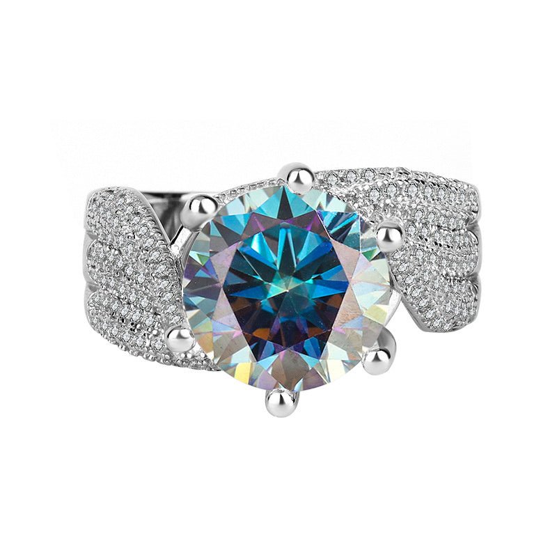 Sterling Silver Moissanite Diamond Ring - Urban Mart