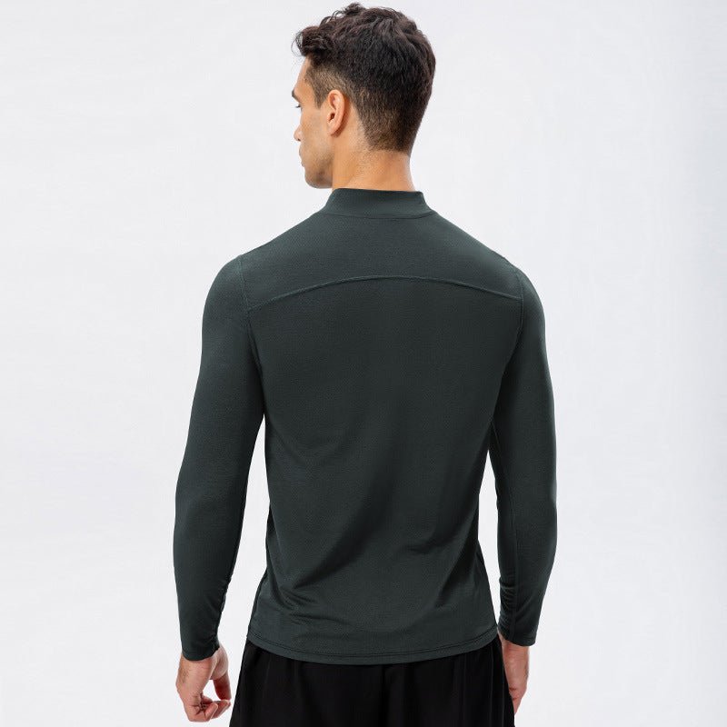 Training Wear Half Zipper Slim Fit Pullover Sports Sweater - Urban Mart